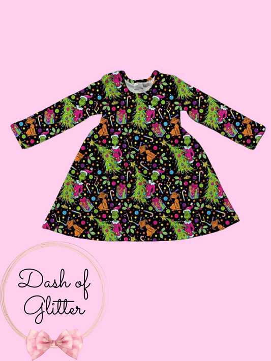 Black & Neon Mean One Dress