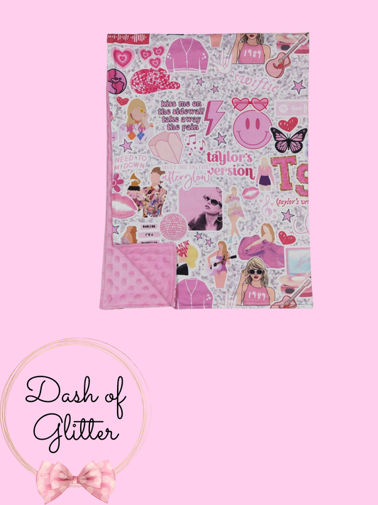 Pink TV Minky Blanket