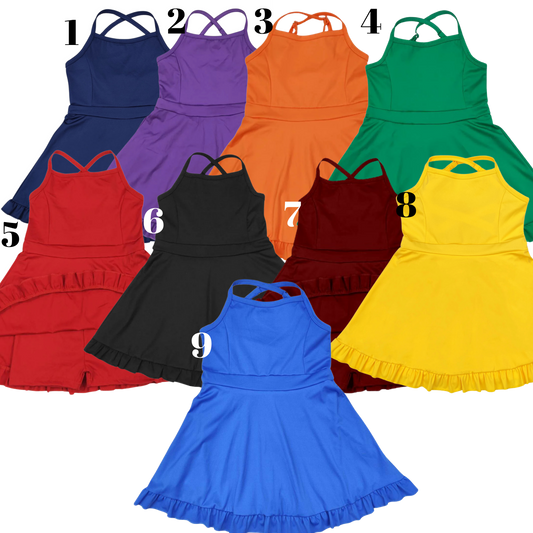 Solid Active Dresses ( Built in shorts)