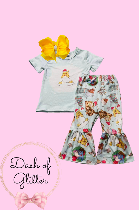 Honey Bear Christmas Pant Set