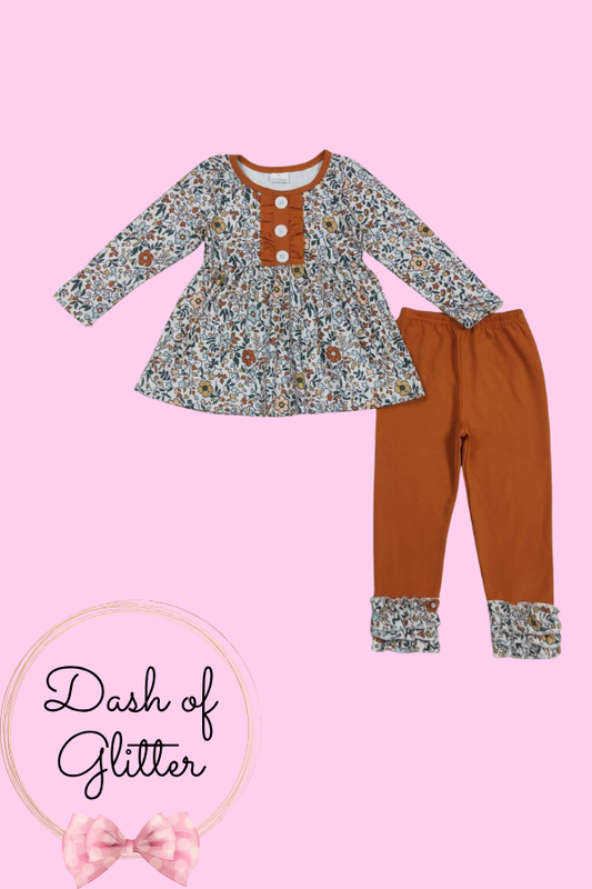 Fall Floral Pant Set