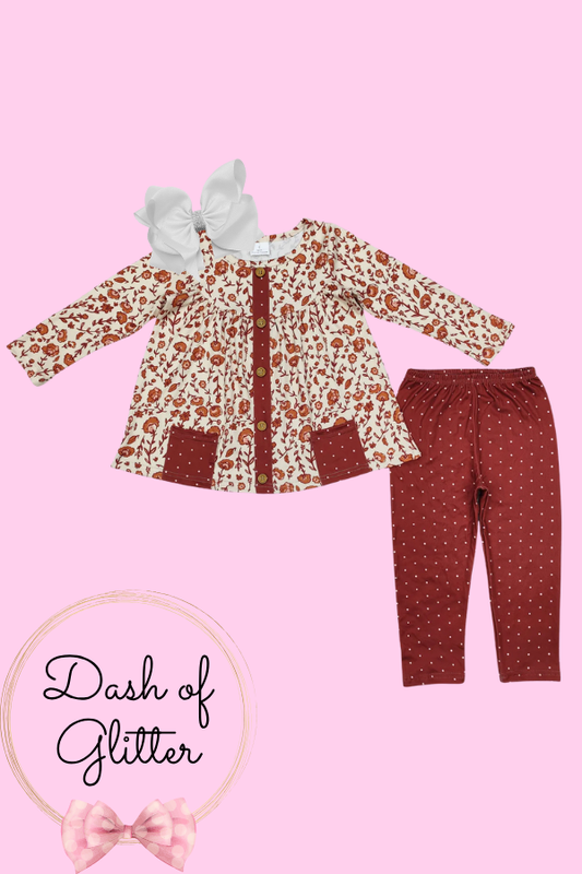 Autumn Floral Pant Set