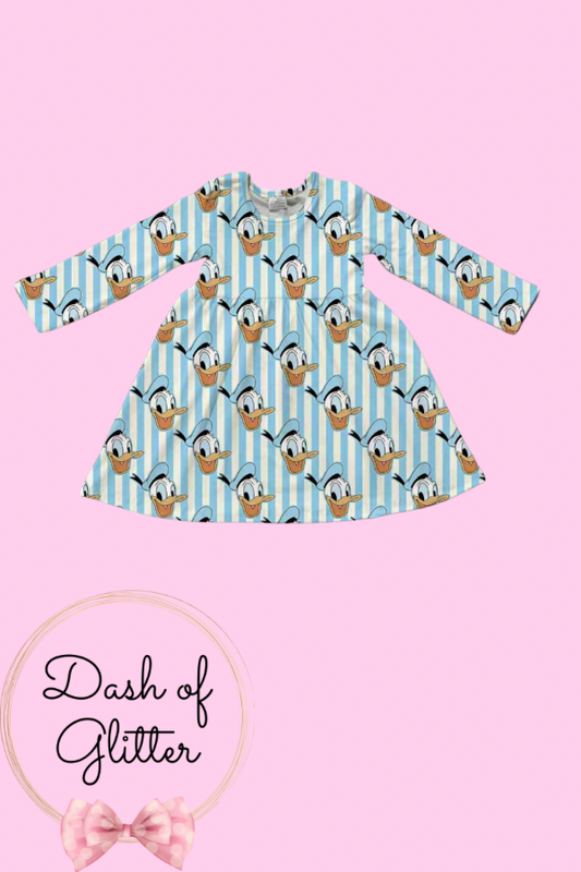Blue Stripe Duck Dress