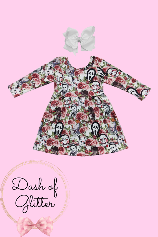 Floral Scary Friends Dress