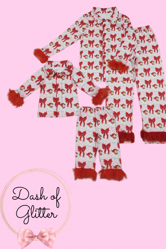 Mom & Me- Red Bow PJs