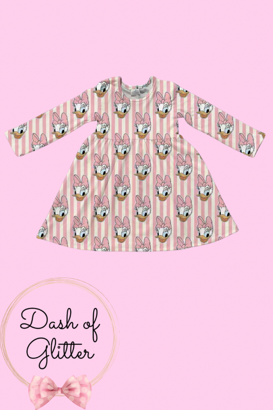 Pink Stripe Duck Dress