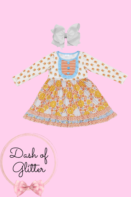 Blue & Yellow Floral Dress