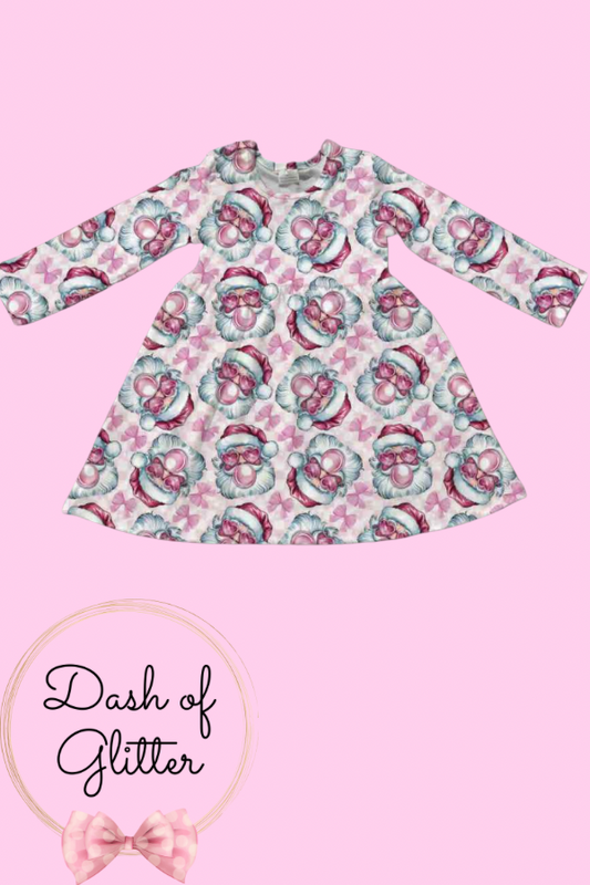 Pink Bubble Gum Santa  Dress