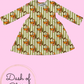 Olive Stripe Dog Dress