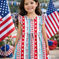 Red & Aqua Patriotic Dress