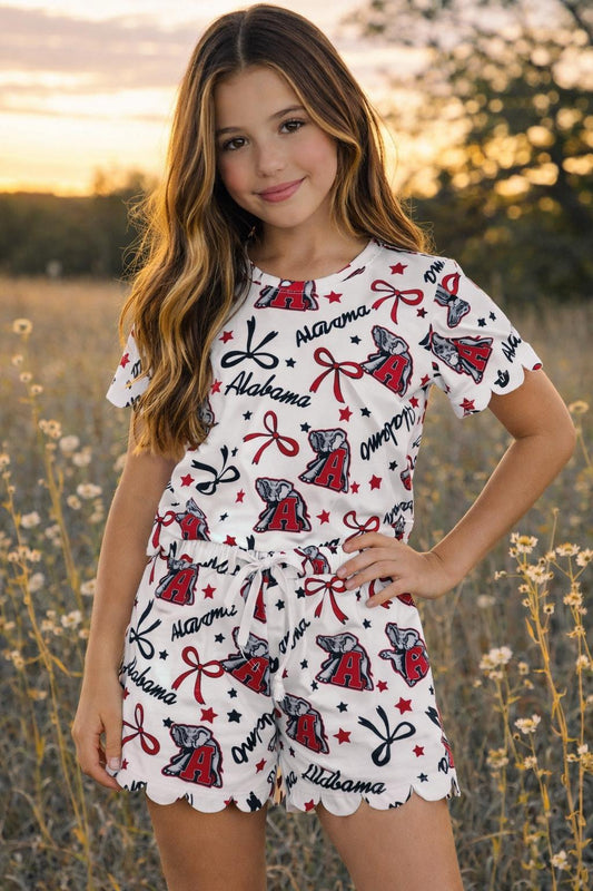 Alabama Scallop Short Set