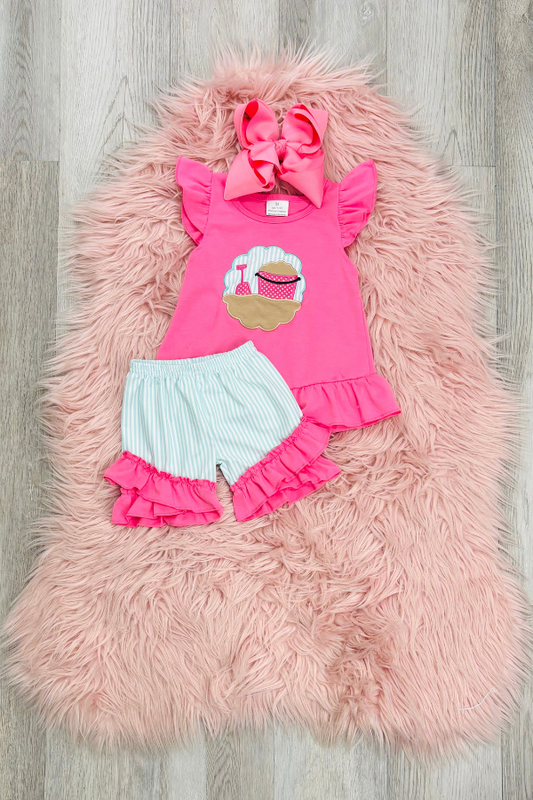 Pink Beach Short Set