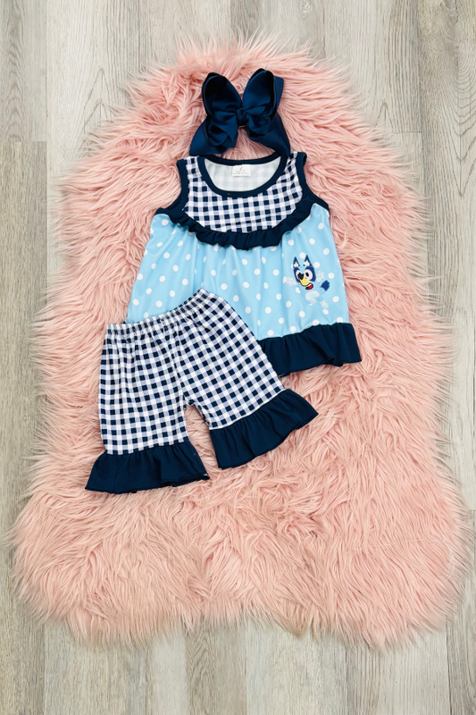 Blue Dog Short Set