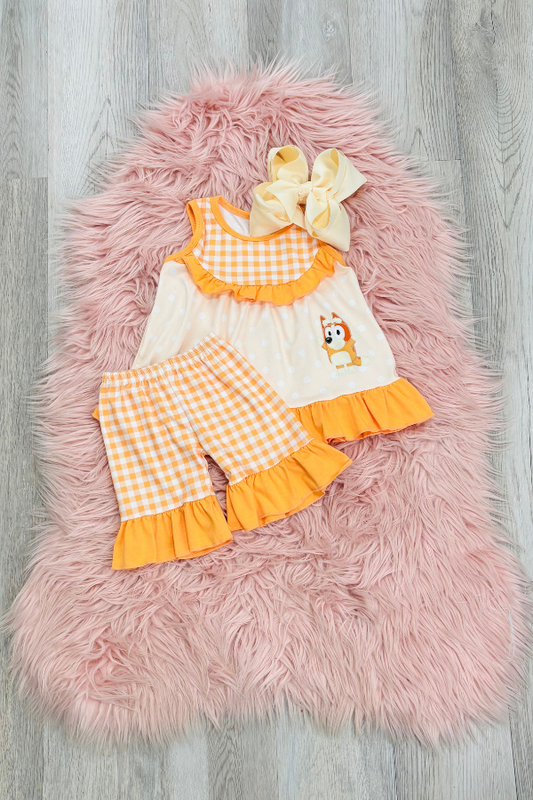 Orange Dog Short Set