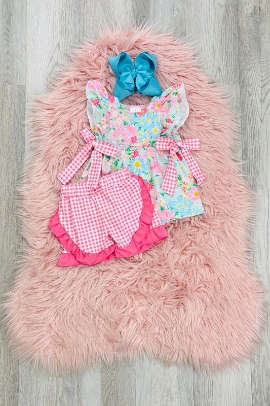 Spring Floral Short Set