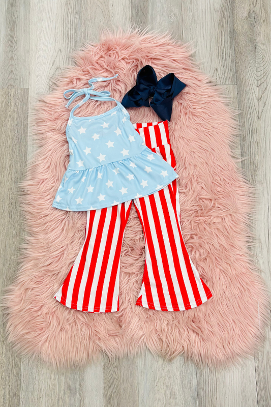 Light Blue Stars & Stripes Outfit