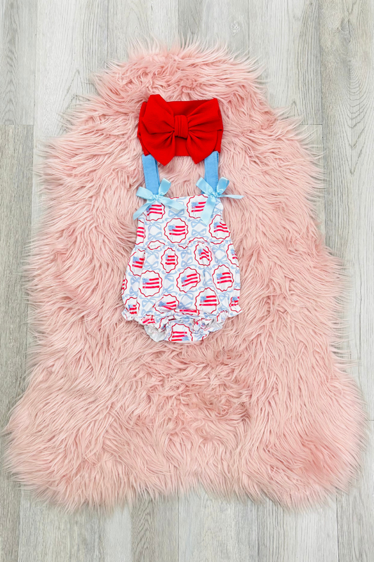 Flag Coquette Romper