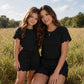 Mama & Me-Black Scallop Lounge Set