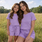 Mama & Me-Purple Scallop Lounge Set