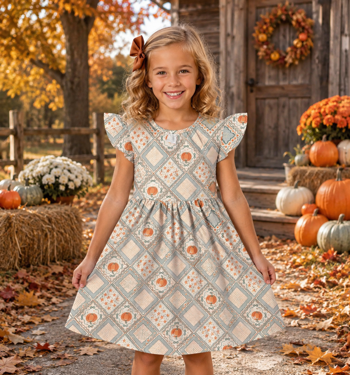 Vintage Pumpkin Dress