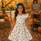 White Fall Floral Dress