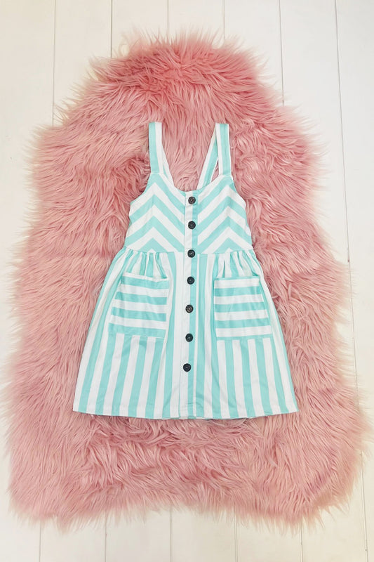 Aqua Stripe Dress