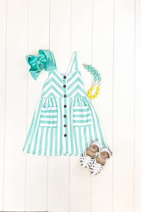 Stripe Button Down Dress-MANY COLORS