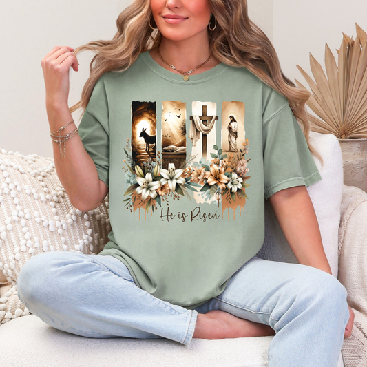 Floral He is Risen Panels