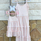 Mama & Me- Beige Gingham Dress