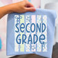 GRADE LEVEL- Blue Polka Dot Floral - LEAVE GRADE IN NOTES!
