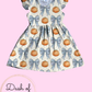 Light Blue Bows & Pumpkins