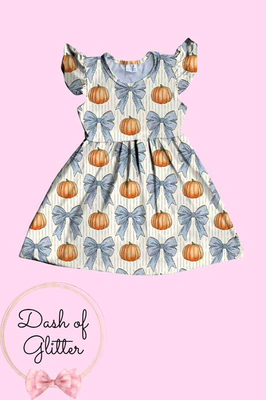 Light Blue Bows & Pumpkins