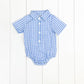 Blue Gingham Onesie