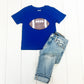 Royal Blue Football Shirt- CAN PICK COLOR OF NAME