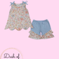 Blue Floral Short Set