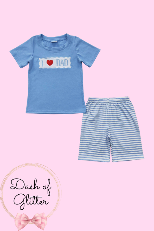 BOY-I love Dad Short Set