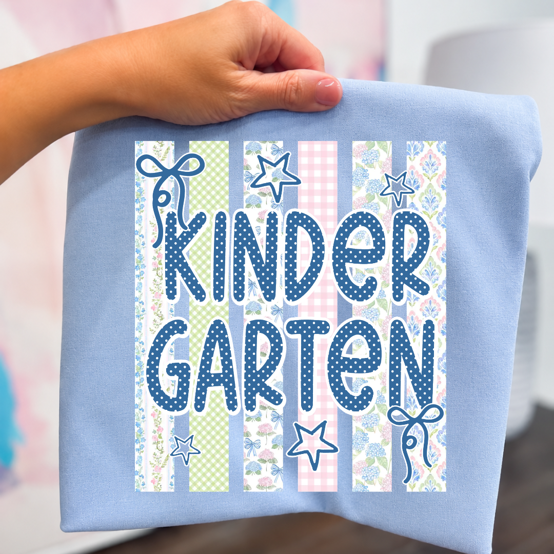 GRADE LEVEL- Blue Polka Dot Floral - LEAVE GRADE IN NOTES!