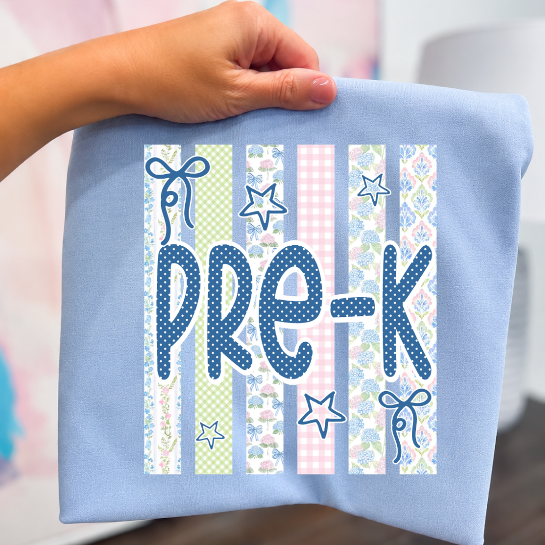 GRADE LEVEL- Blue Polka Dot Floral - LEAVE GRADE IN NOTES!