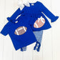 Royal Blue Football Shirt- CAN PICK COLOR OF NAME