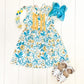 Turquoise & Yellow Wildflower Dress