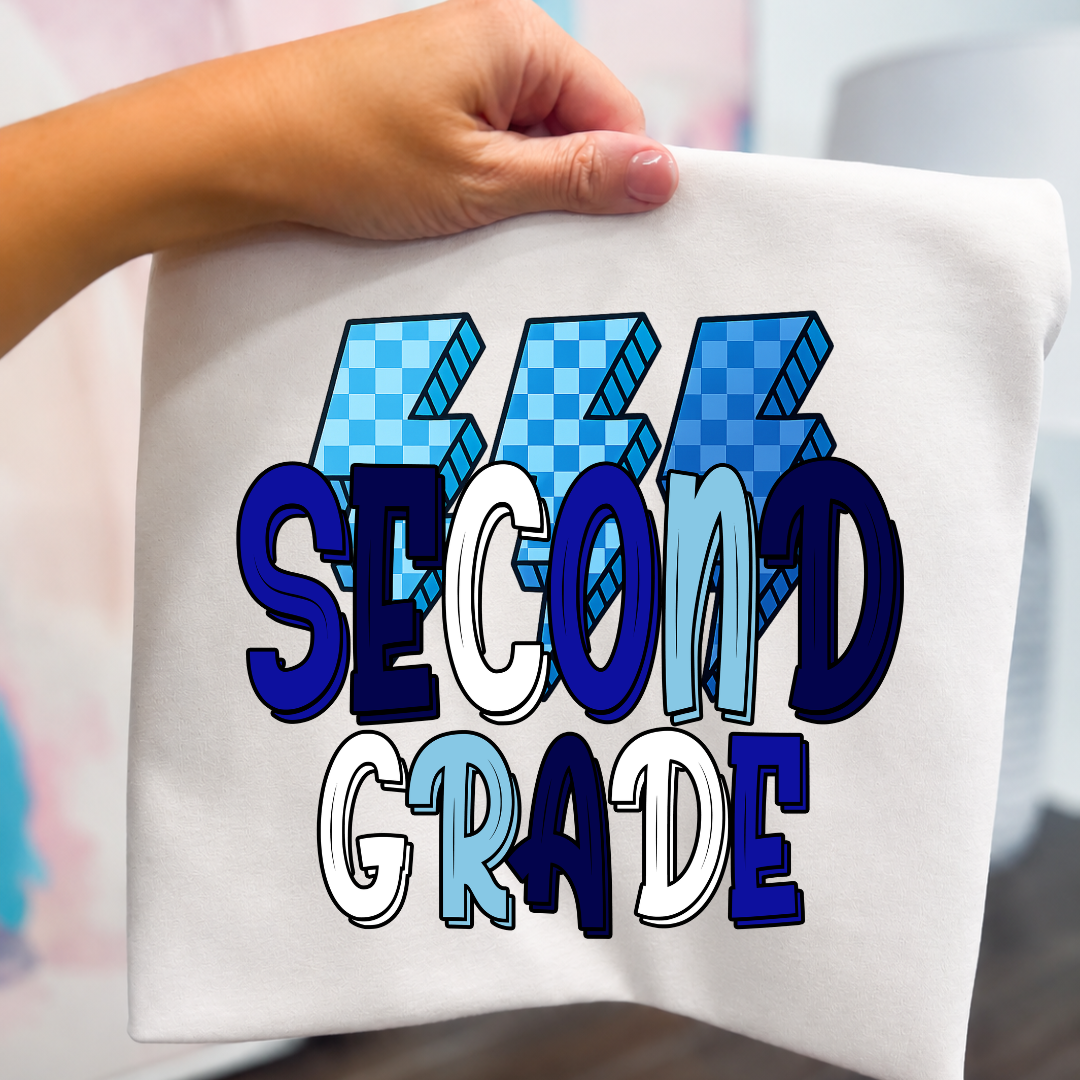 GRADE LEVEL- BLUE CHECKERED BOLT  - LEAVE GRADE IN NOTES! (Copy)