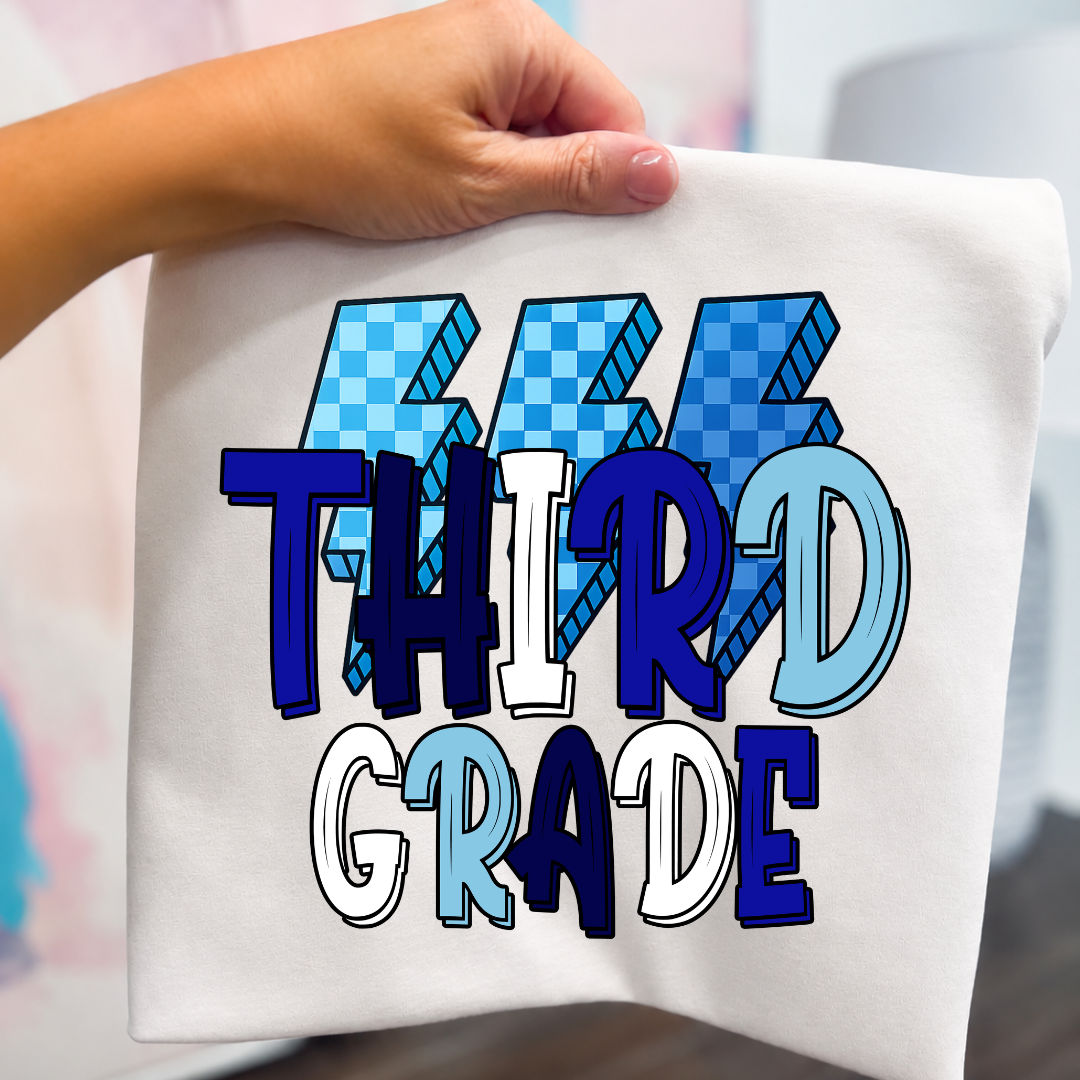 GRADE LEVEL- BLUE CHECKERED BOLT  - LEAVE GRADE IN NOTES! (Copy)