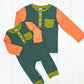 Orange & Olive Floral Pant Set