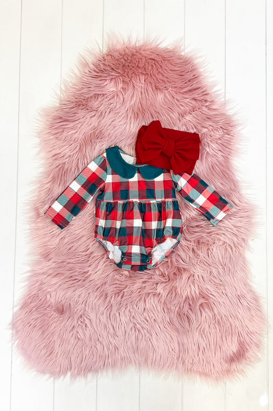 Christmas Checkered Romper