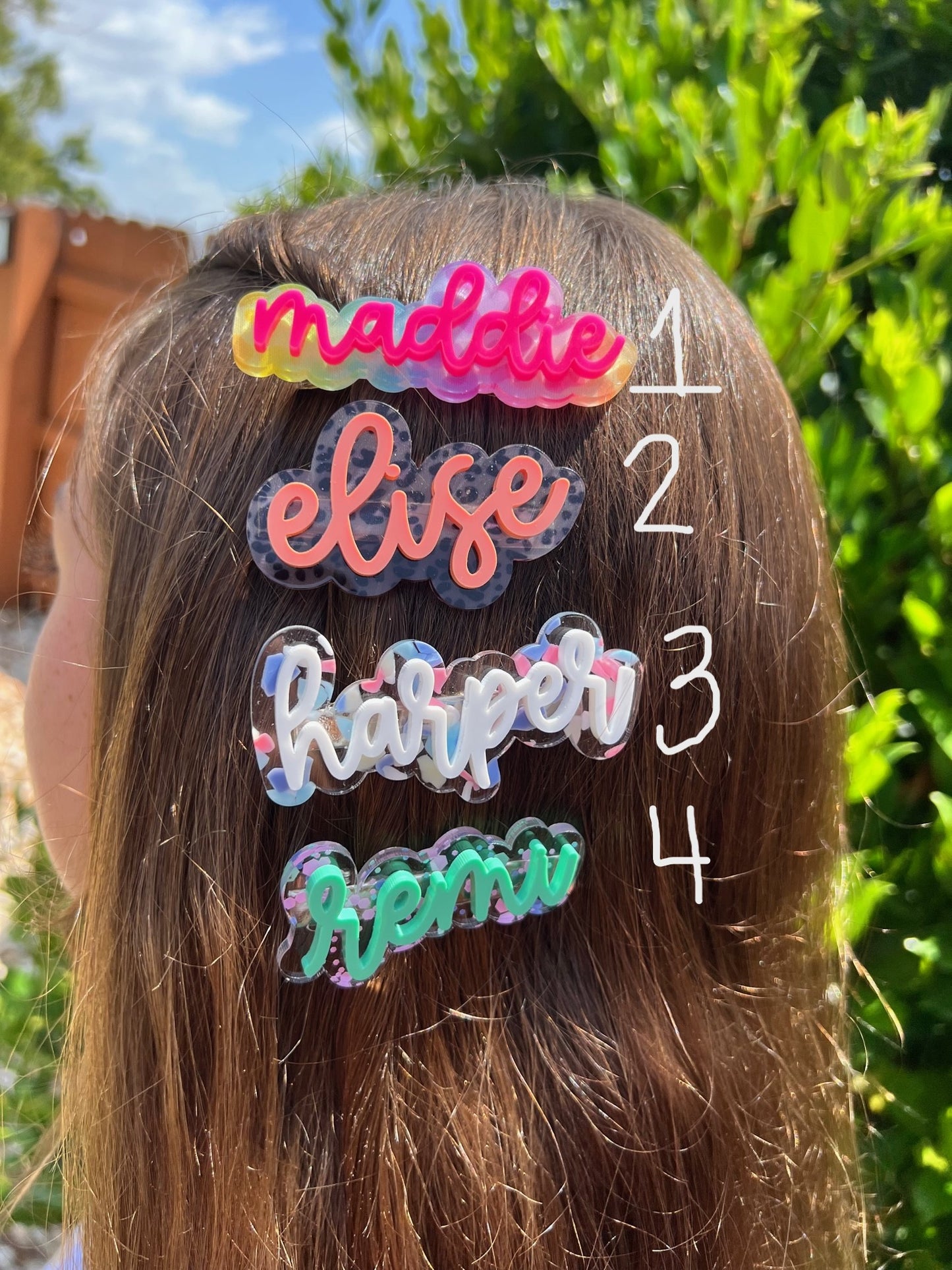Name Hair Clip- Many Options