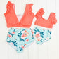 Mama & Me- Coral & Aqua Floral Swim