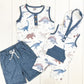 Blue Dino Hooded Romper