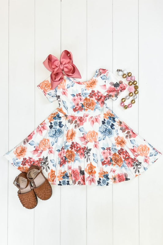 Fall Floral Dress