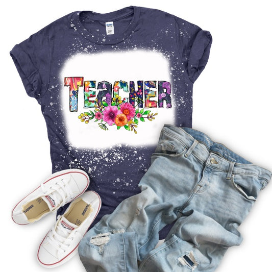 Floral Teacher-2 Colors