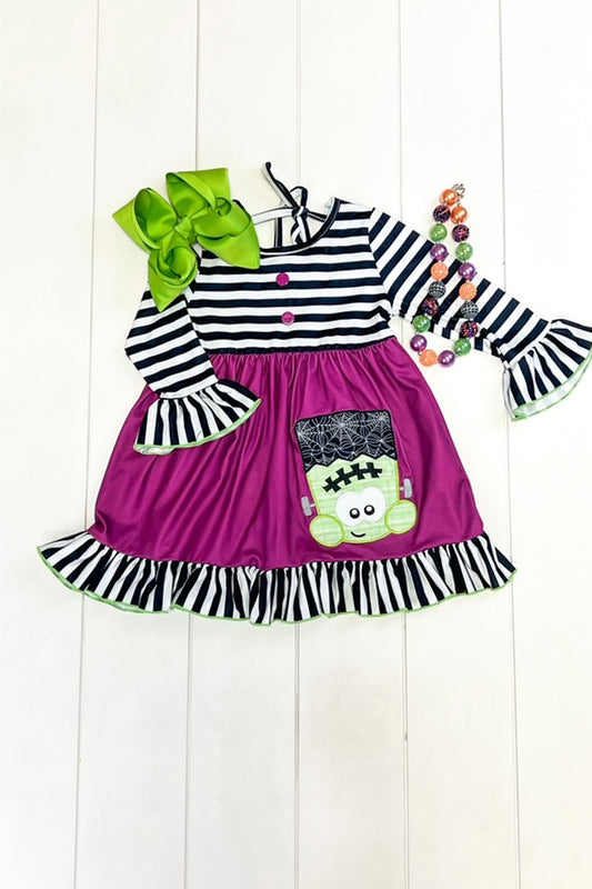 Black Stripe Frankenstein Dress
